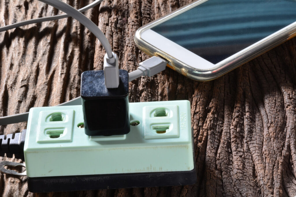 smartphone on charge